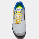 Chuteira Society Umbro Pro 5 Bump Club Unissex - Branco+Amarelo
